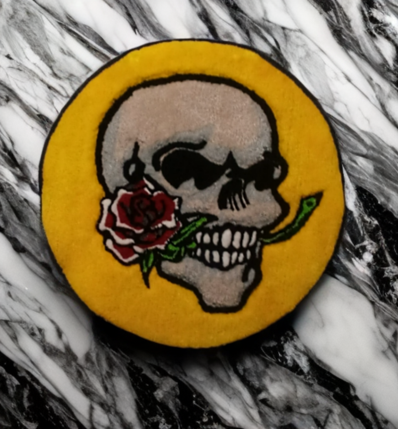 Skull and rose