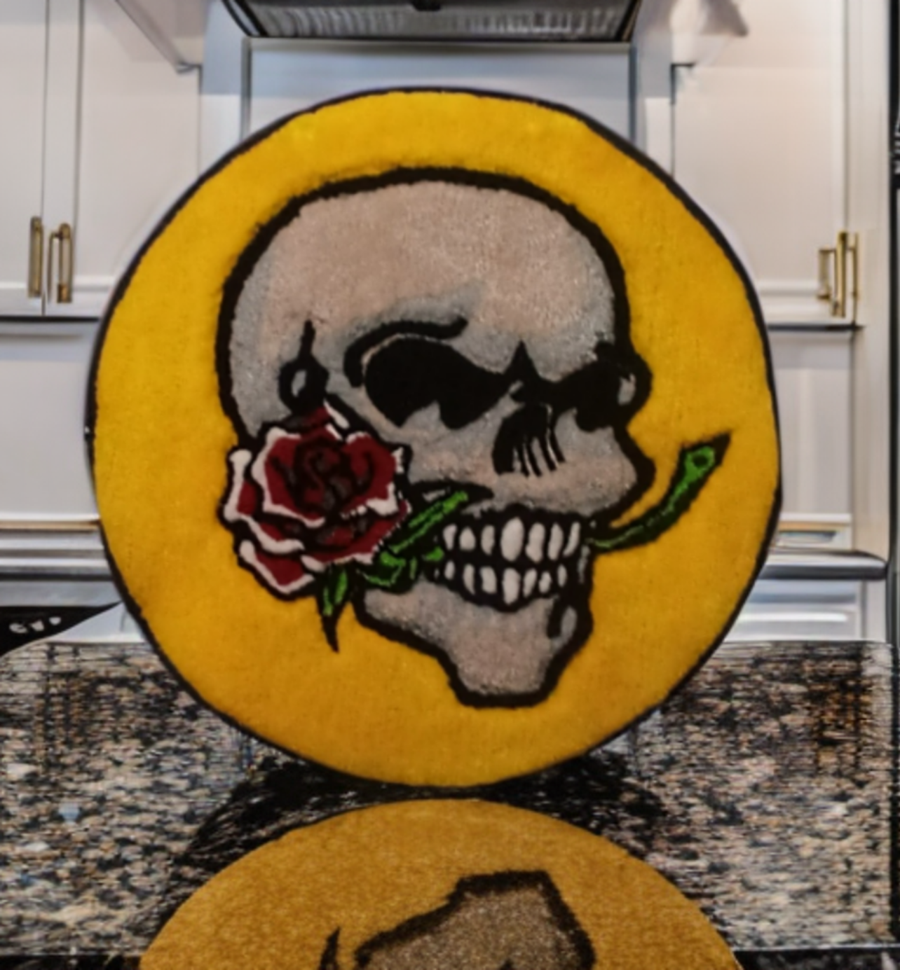 Skull and rose