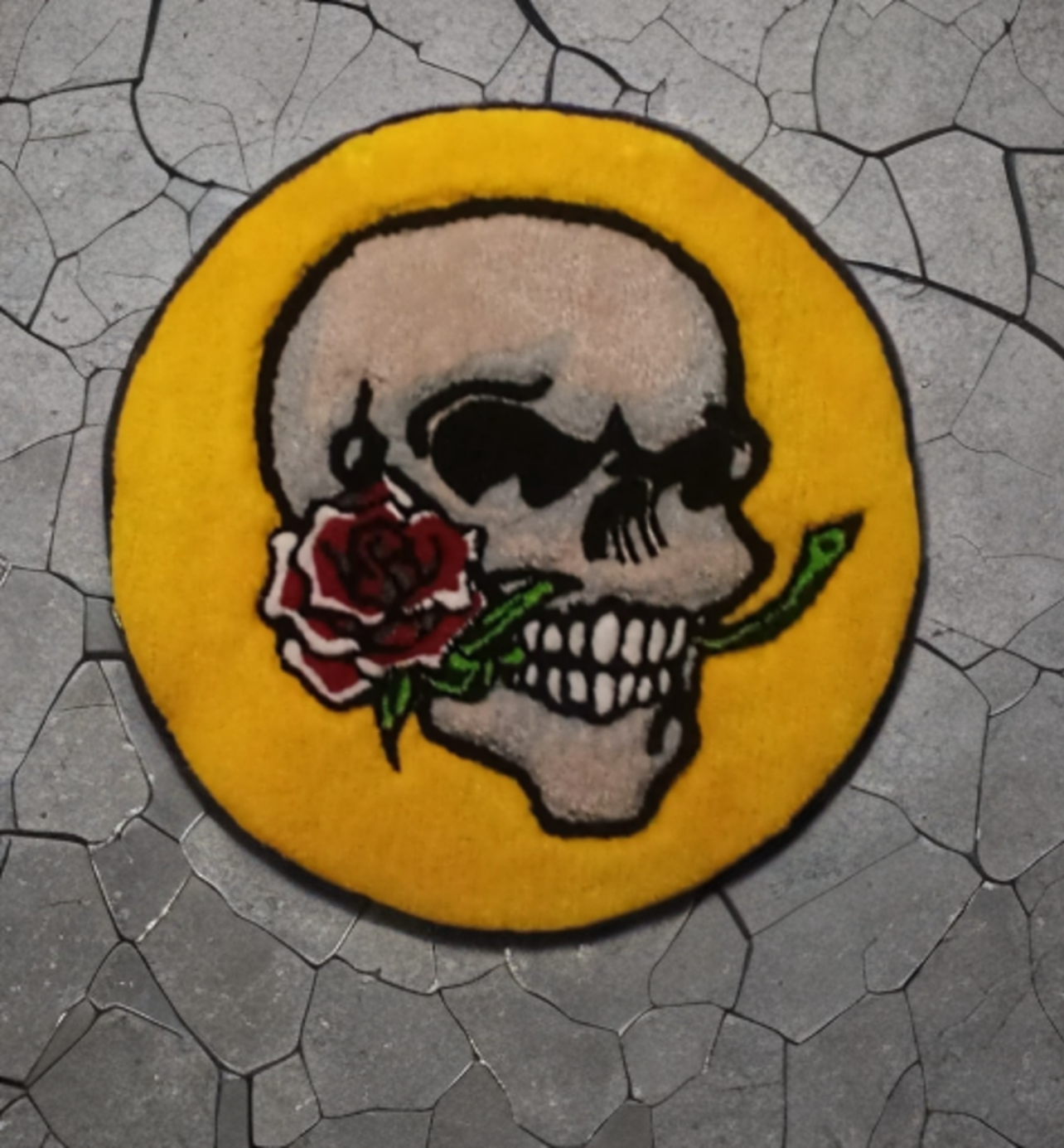 Skull and rose